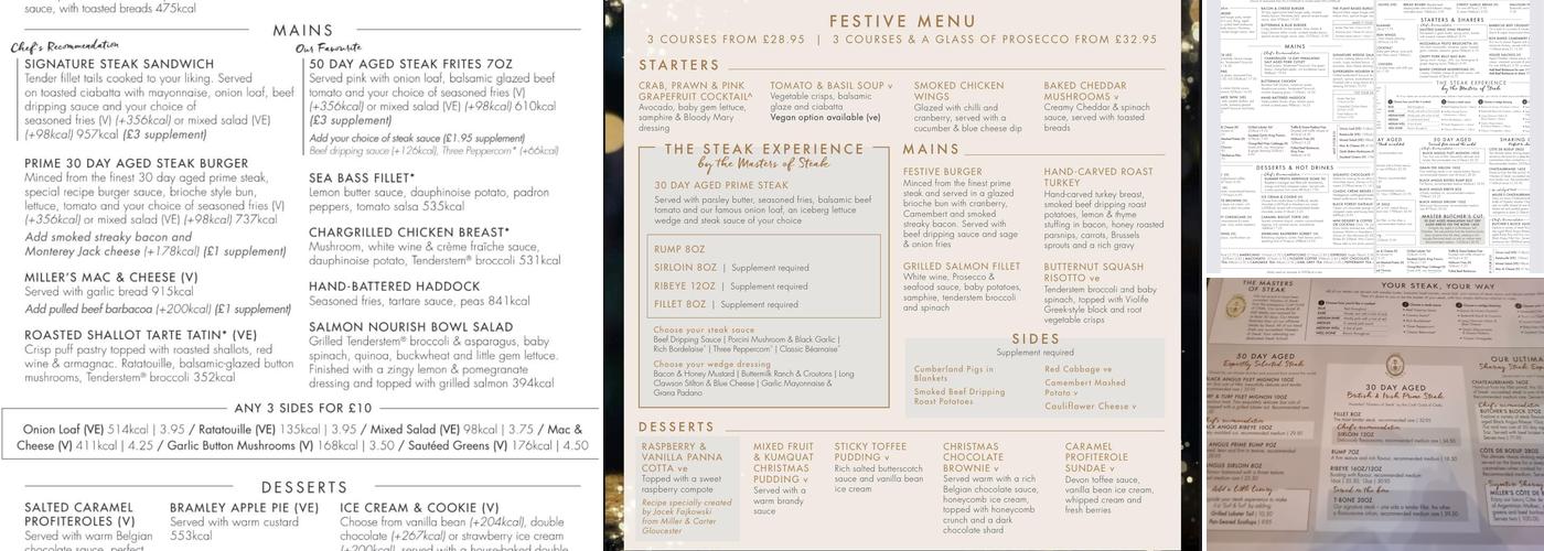 Miller & Carter Cramond Brig Menu