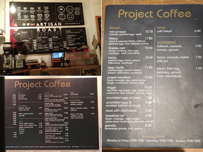 Project Coffee Menu