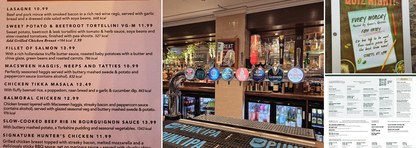 The Amber Rose Edinburgh Menu