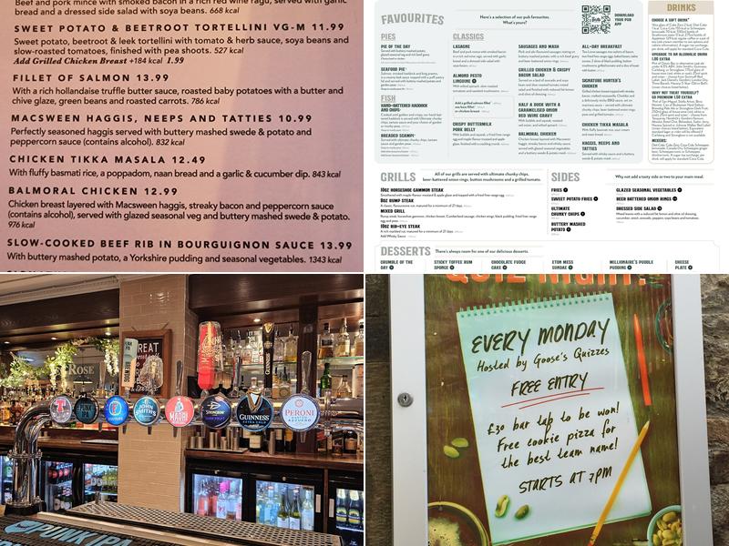 The Amber Rose Edinburgh Menu