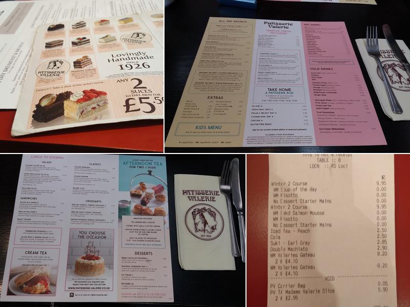 Patisserie Valerie - Edinburgh Menu