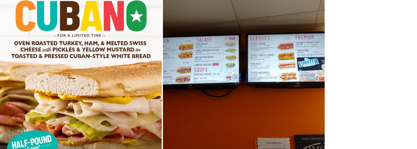 Quiznos Menu