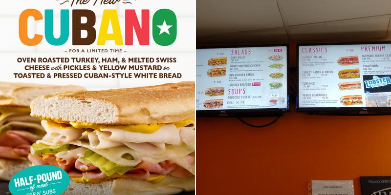 Quiznos Menu