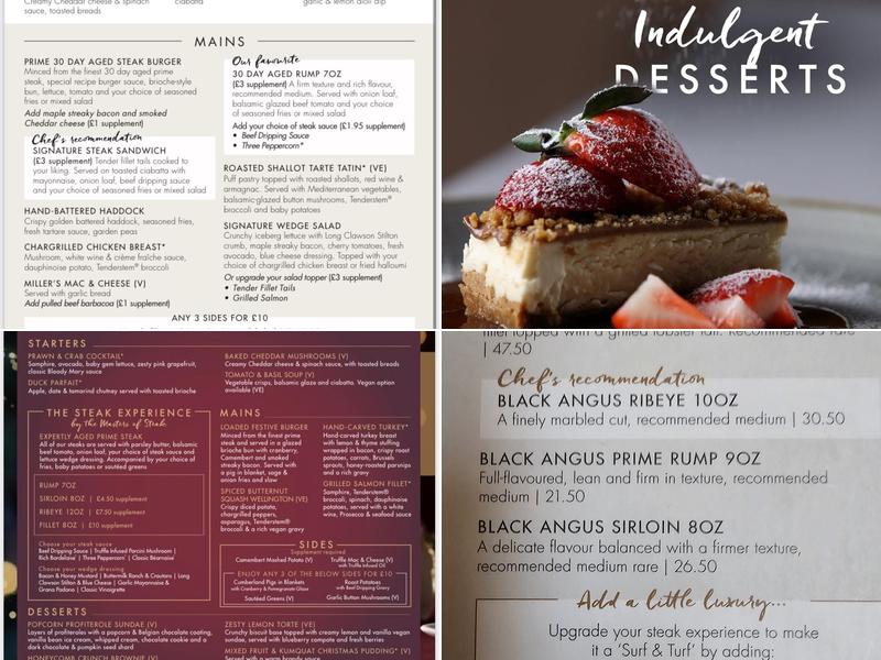 Miller & Carter Glasgow Menu