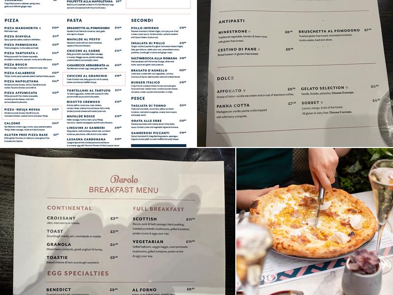 Barolo Italian Bar & Kitchen Menu