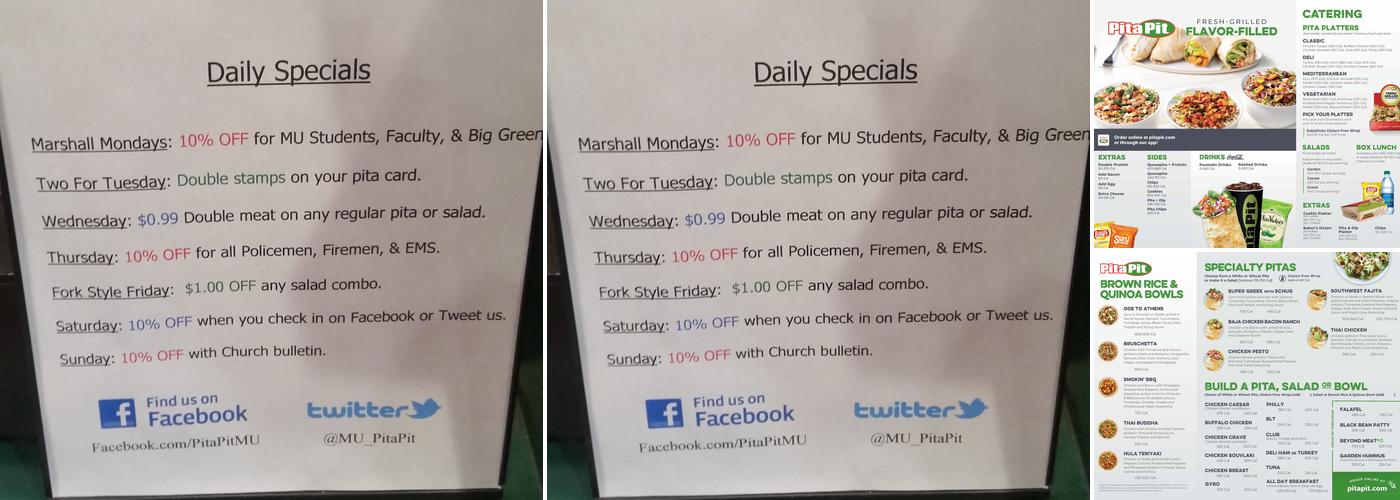 Pita Pit Menu
