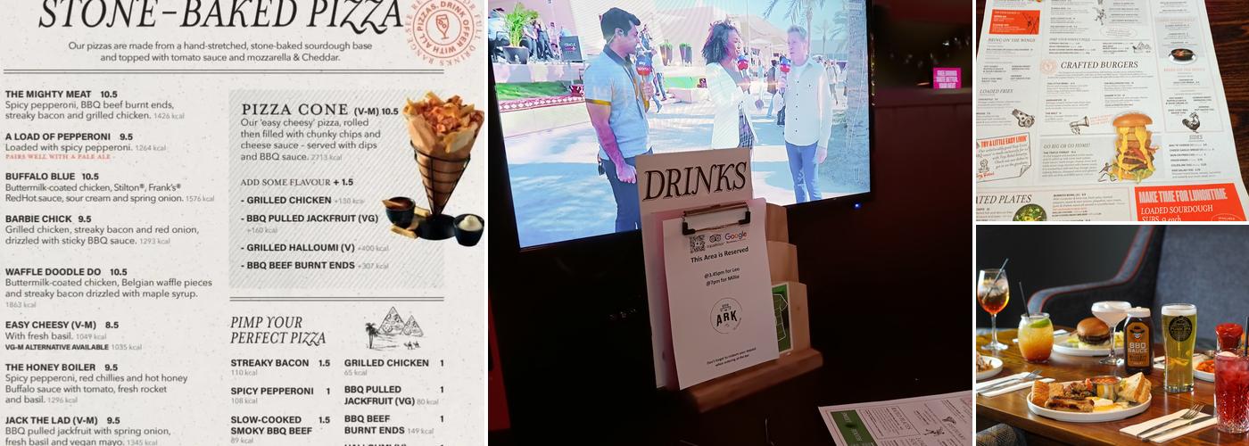 The Ark Glasgow Menu