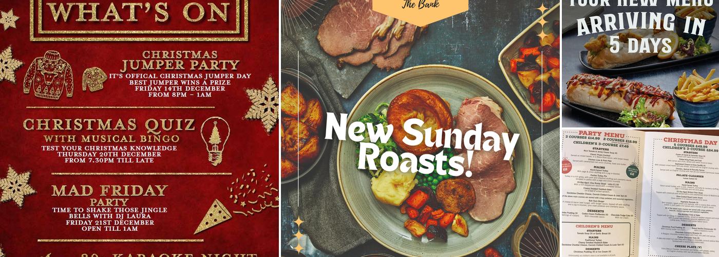 The Bank Glasgow Menu