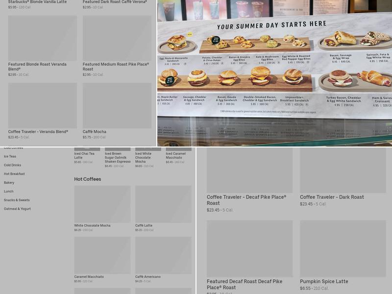 Starbucks Menu