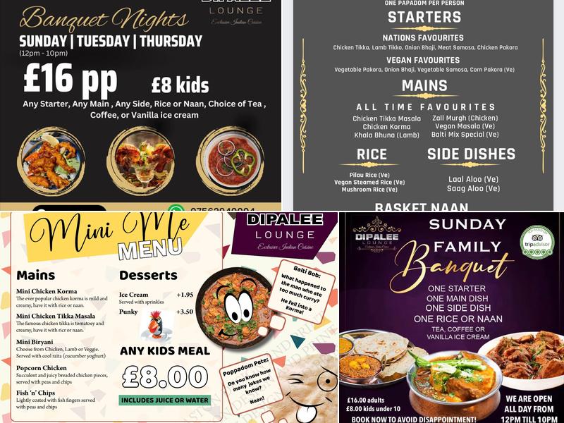 Dipalee Lounge Menu