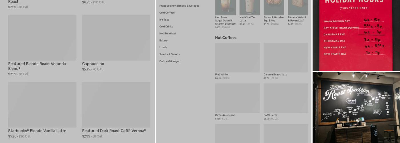 Starbucks Menu