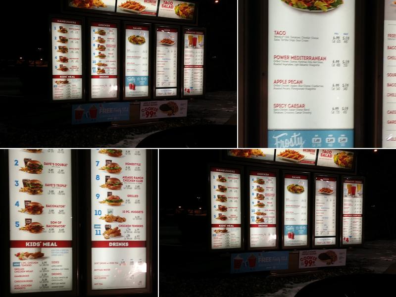 Wendy's Menu