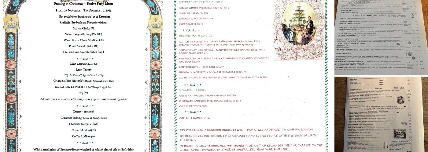 The Royal Standard of England Menu