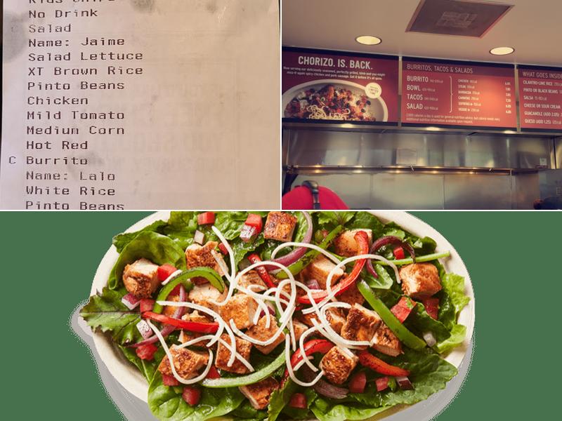 Chipotle Mexican Grill Menu