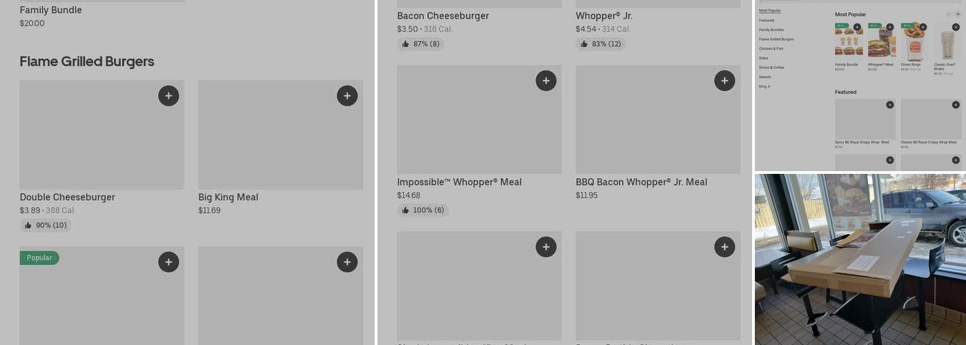 Burger King Menu