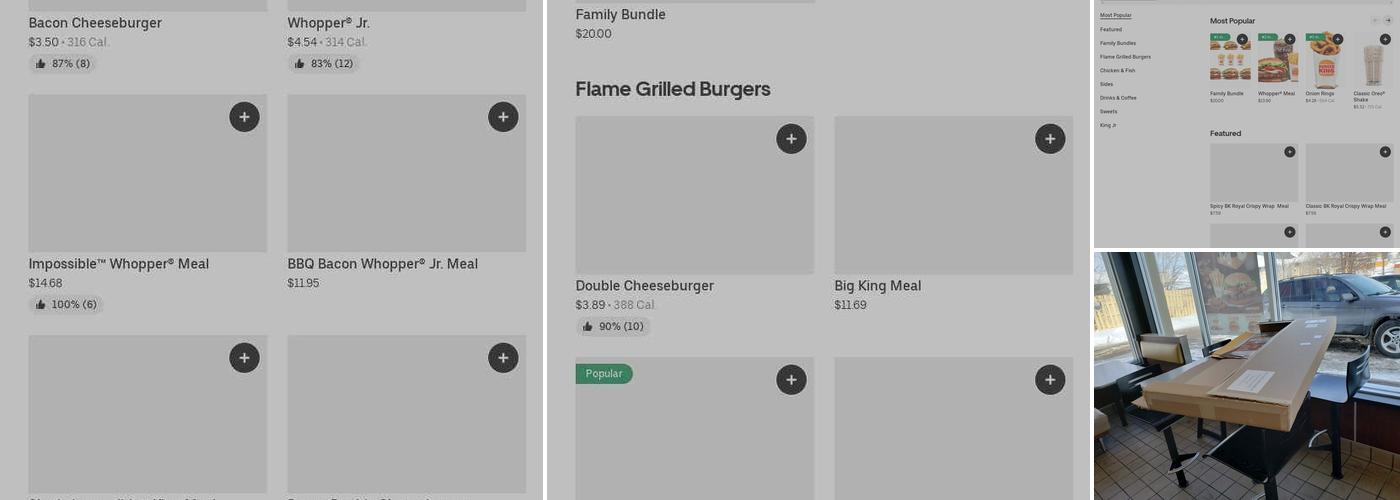 Burger King Menu