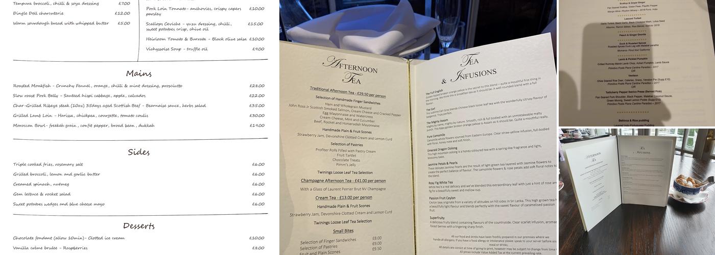 Macdonald Compleat Angler Menu