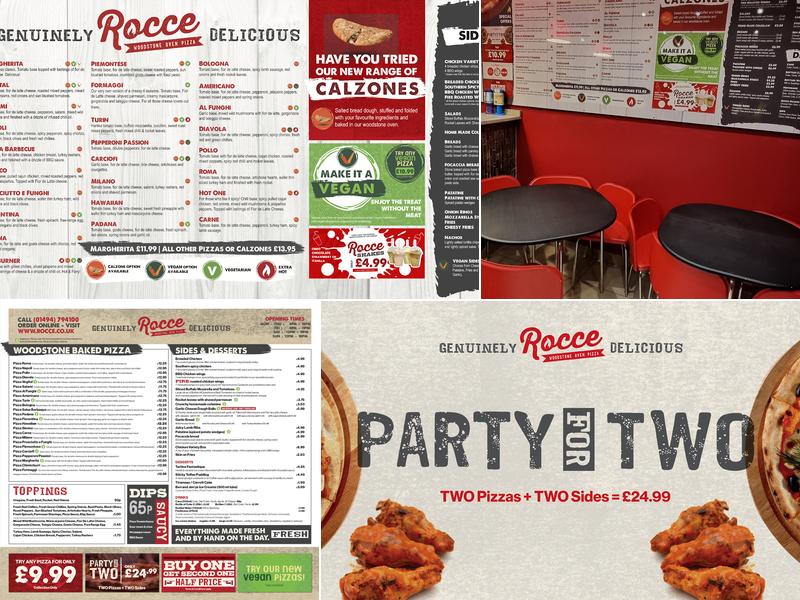 Rocce Woodstone Pizza Menu