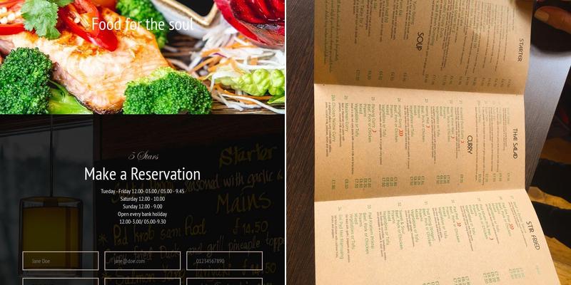 Jasmine Thai Kitchen Menu