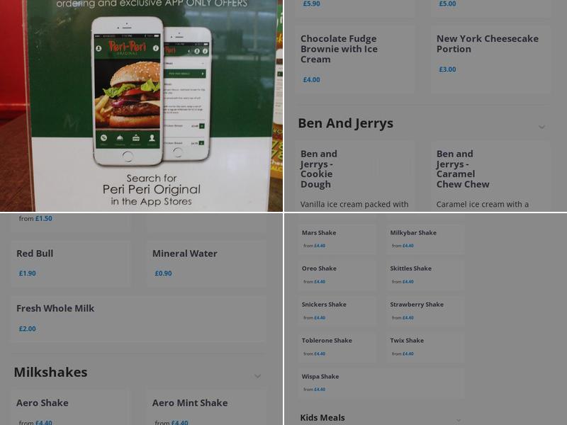 Peri Peri Original Chesham Menu