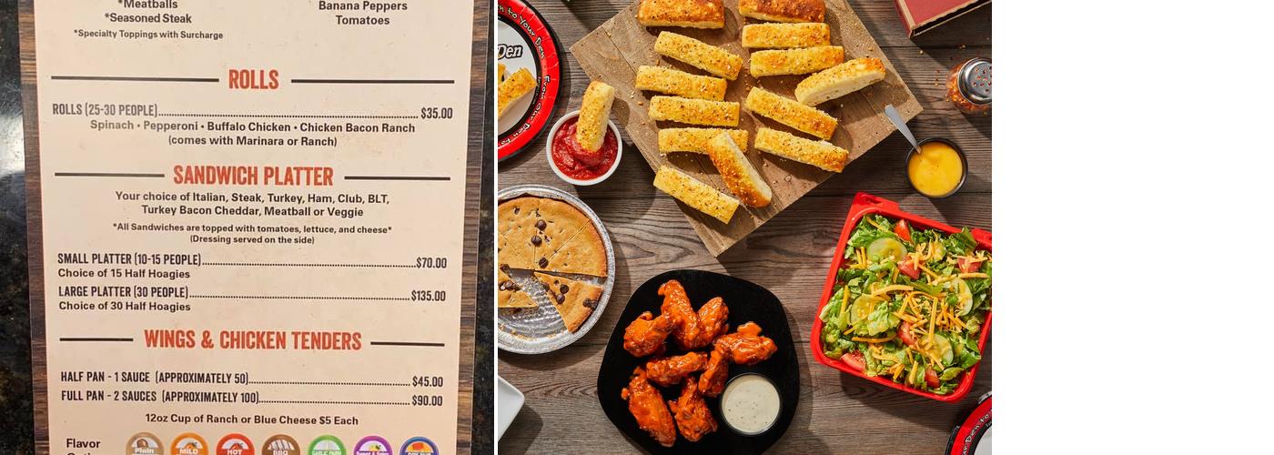 Fox's Pizza Den - Imperial Menu