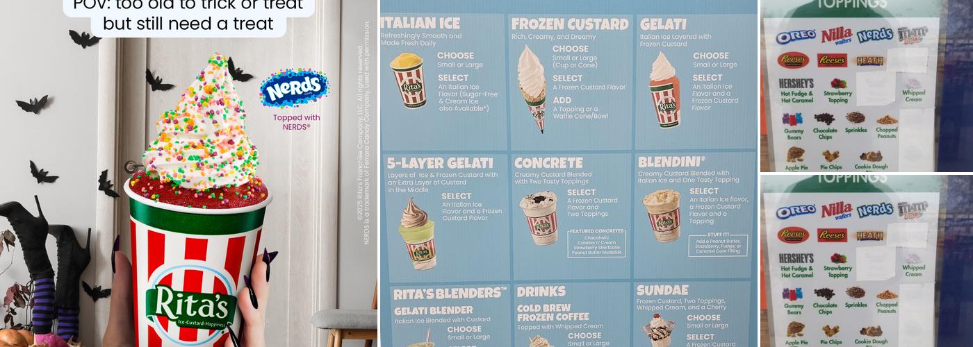 Rita's Italian Ice & Frozen Custard Menu