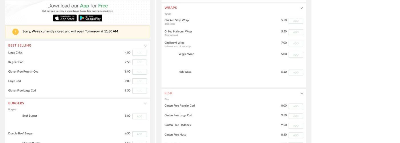 Toppers of Sunningdale Menu