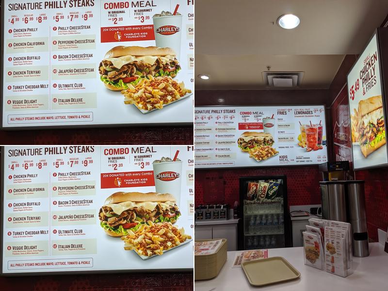 Charleys Cheesesteaks Menu
