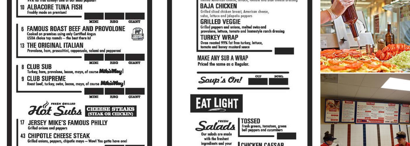 Jersey Mike's Subs Menu