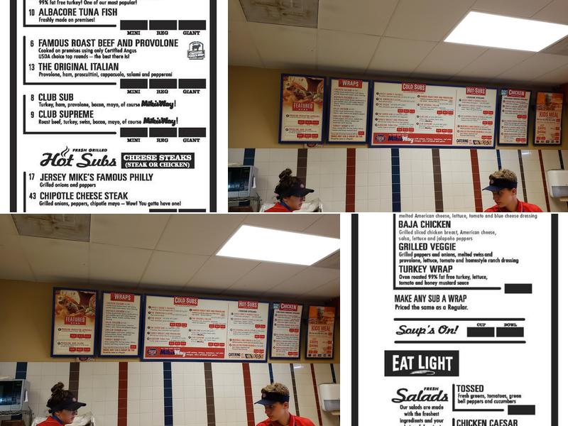 Jersey Mike's Subs Menu