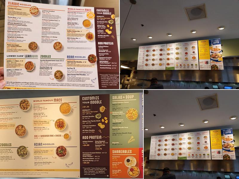 Noodles and Company Menu