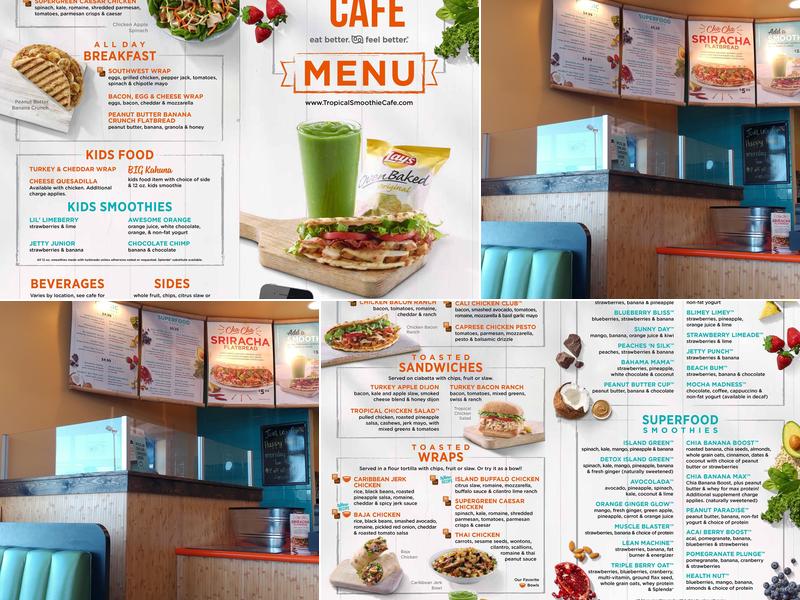 Tropical Smoothie Cafe Menu