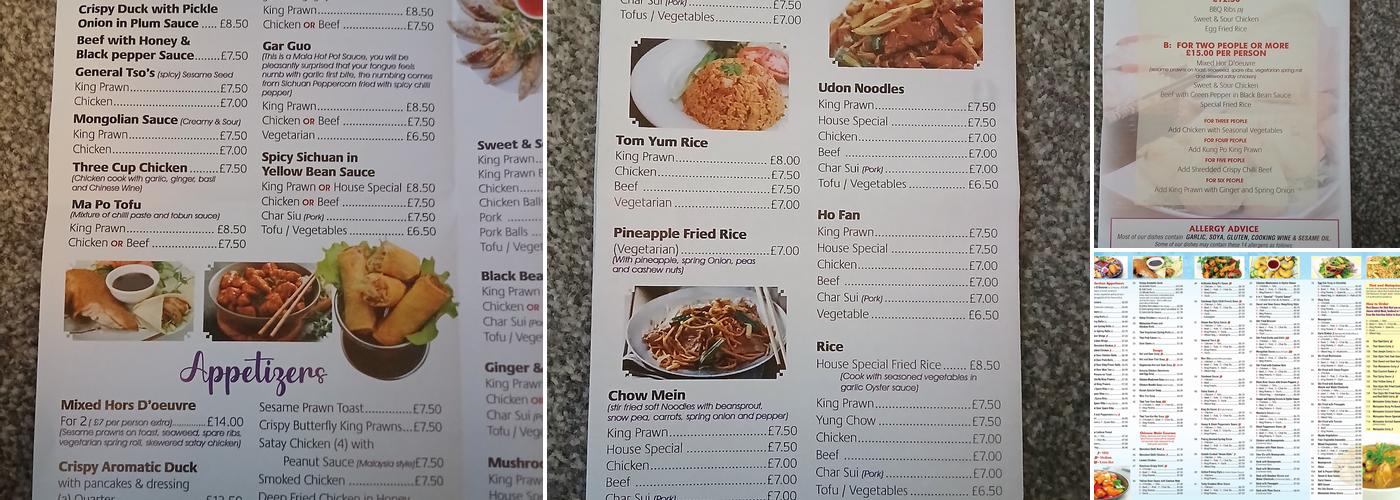 Eastern Chef Menu