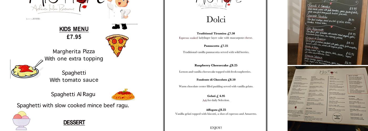 Mio Fiore Menu