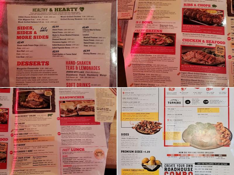 Logan's Roadhouse Menu