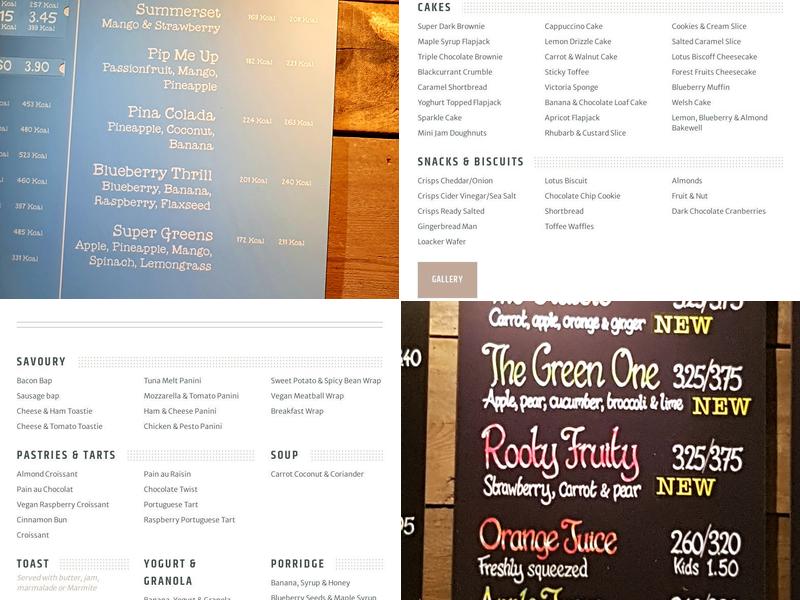 Coffee#1 Newbury Menu