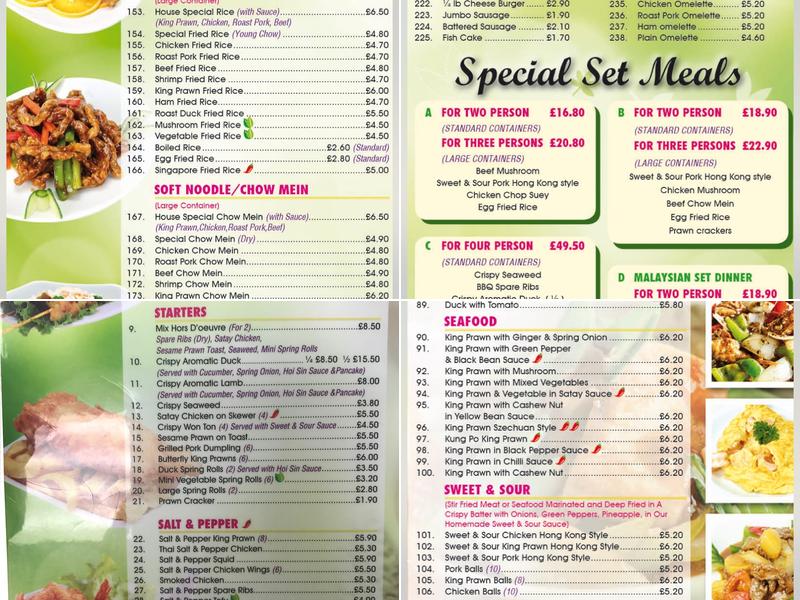 New Peking Chef Menu