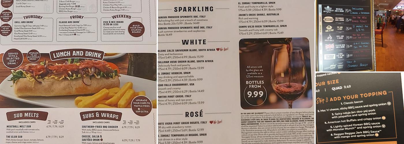 The Picture House Menu