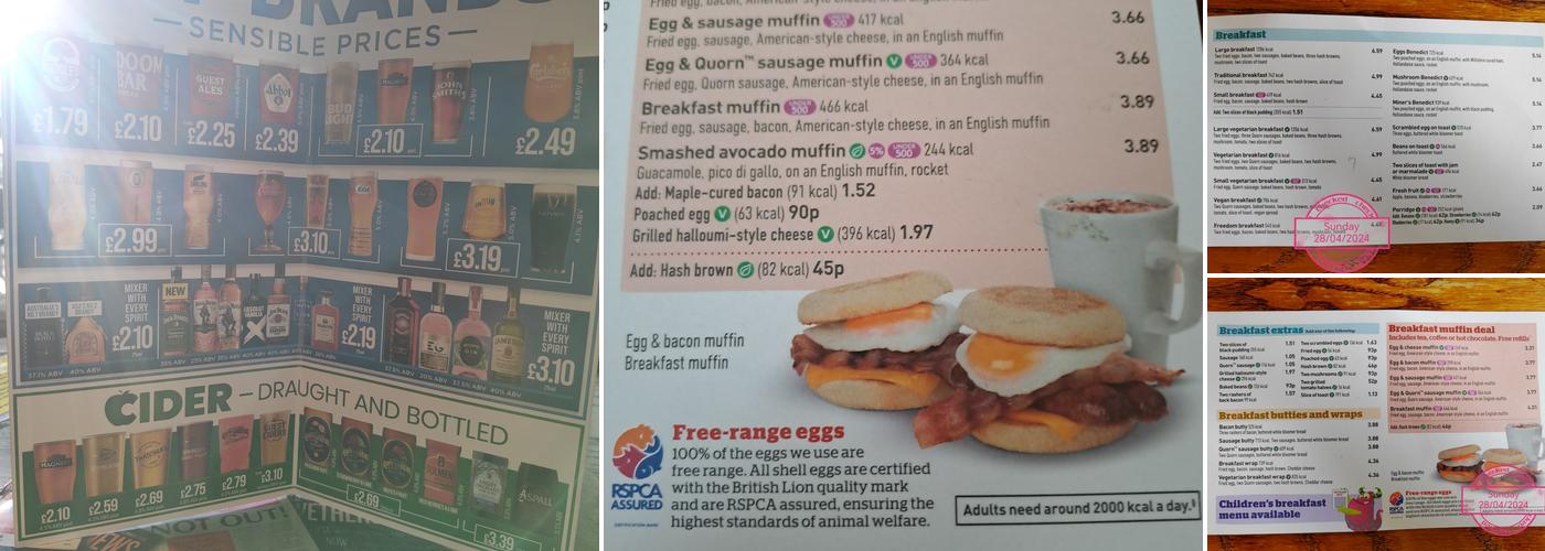 The Gary Cooper - JD Wetherspoon Menu