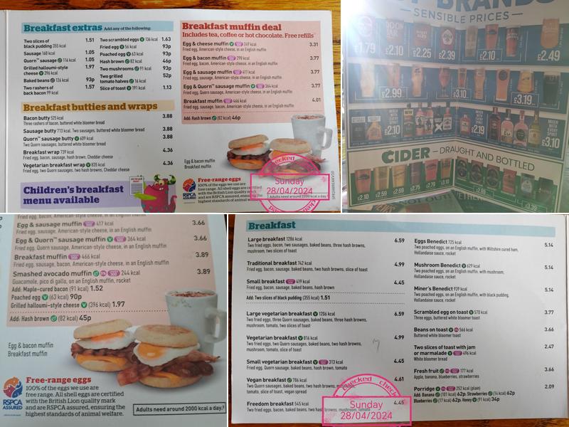 The Gary Cooper - JD Wetherspoon Menu