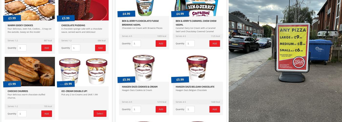 Pizza Go Go Dunstable Menu