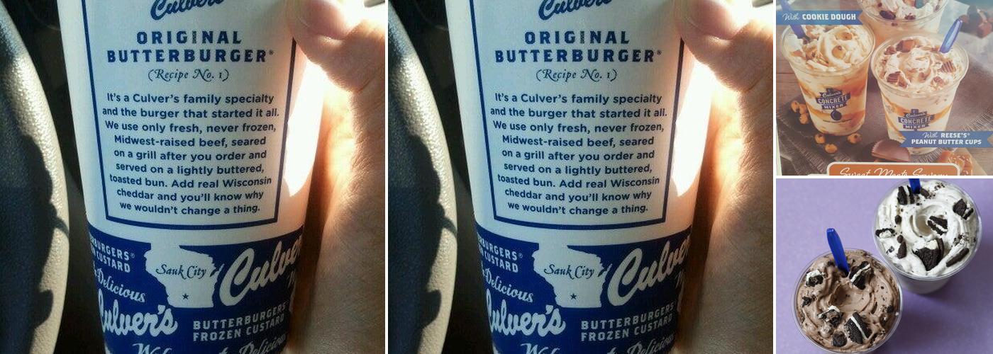 Culver’s Menu