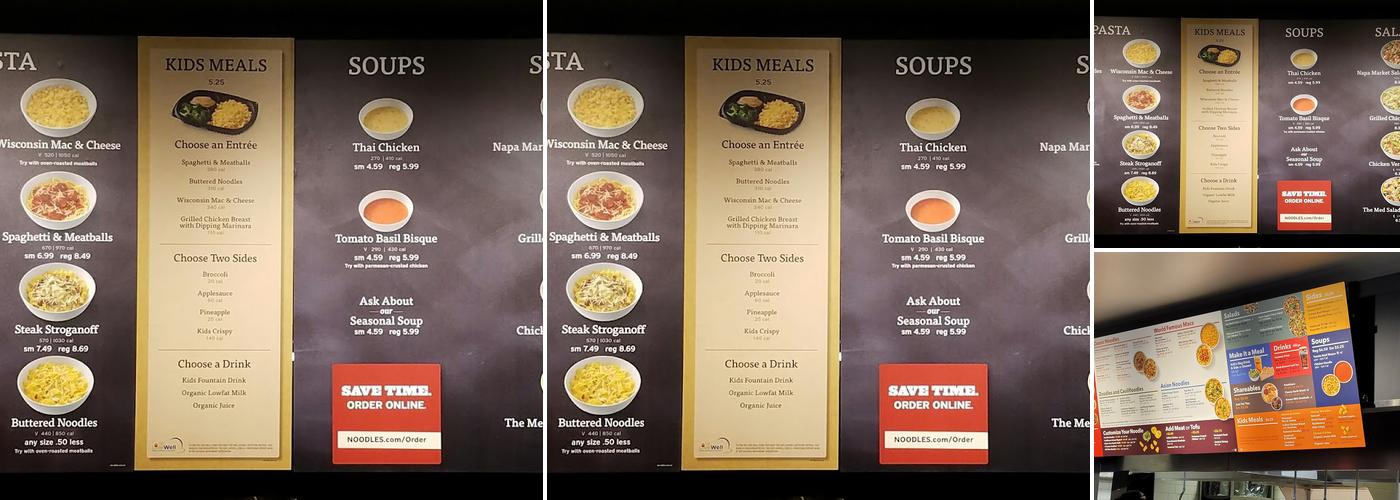 Noodles and Company Menu