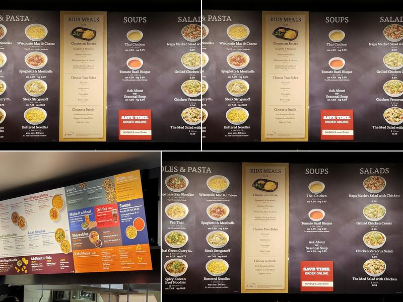 Noodles and Company Menu