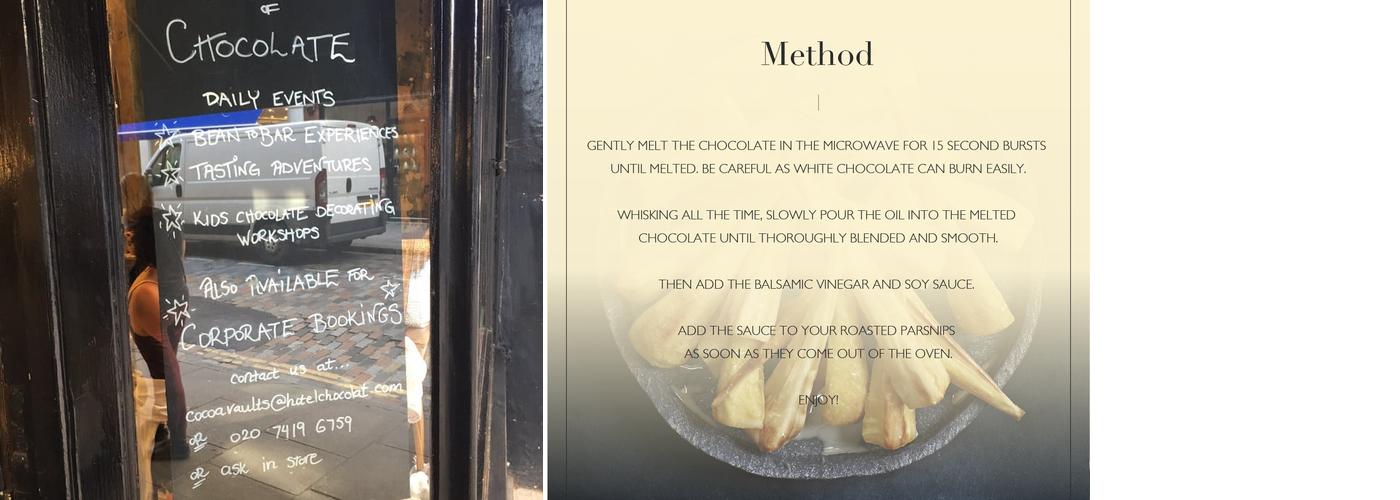 Hotel Chocolat Menu