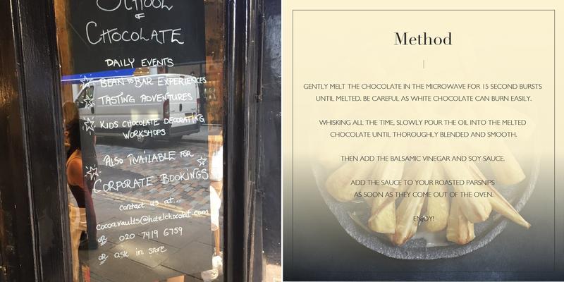 Hotel Chocolat Menu