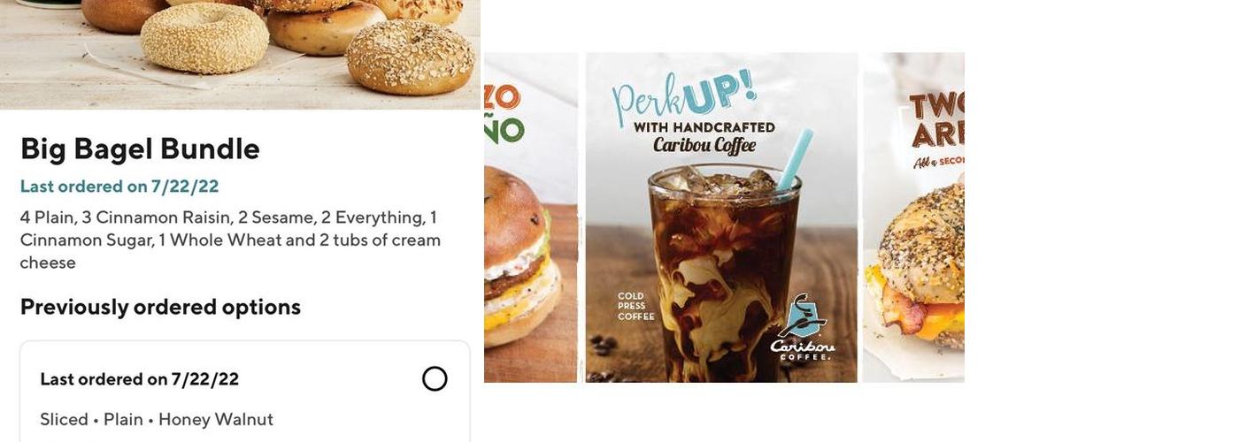 Bruegger's Bagels Menu
