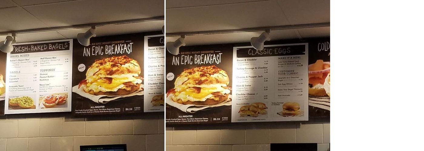 Einstein Bros. Bagels Menu