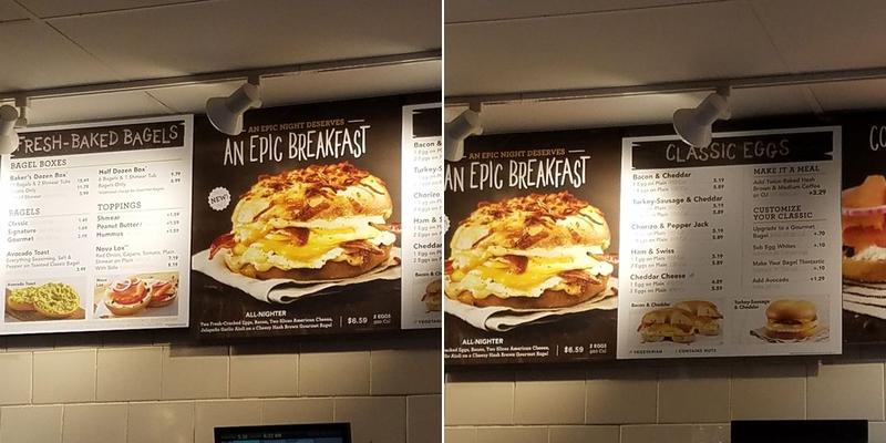 Einstein Bros. Bagels Menu