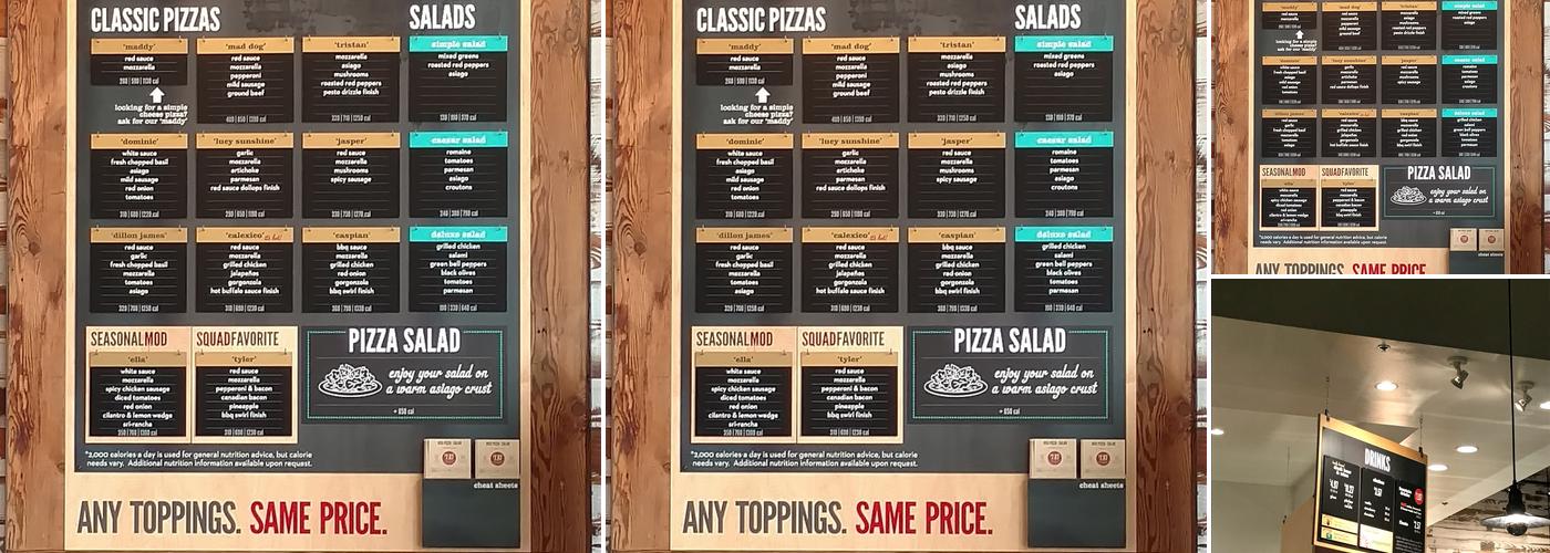 MOD Pizza Menu